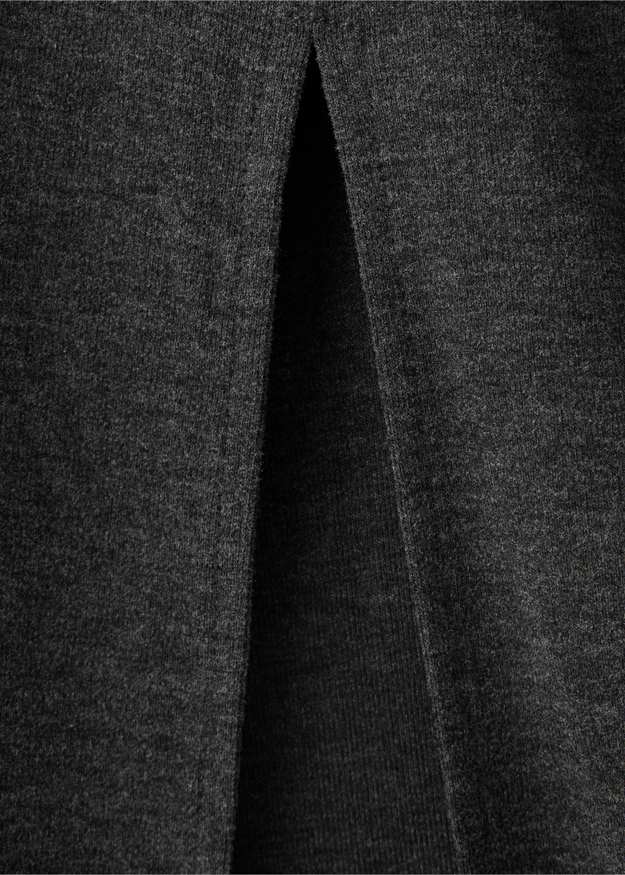 Ruched side knitted dress - Details of the article 0, Charcoal. Ref: 37085865-00.