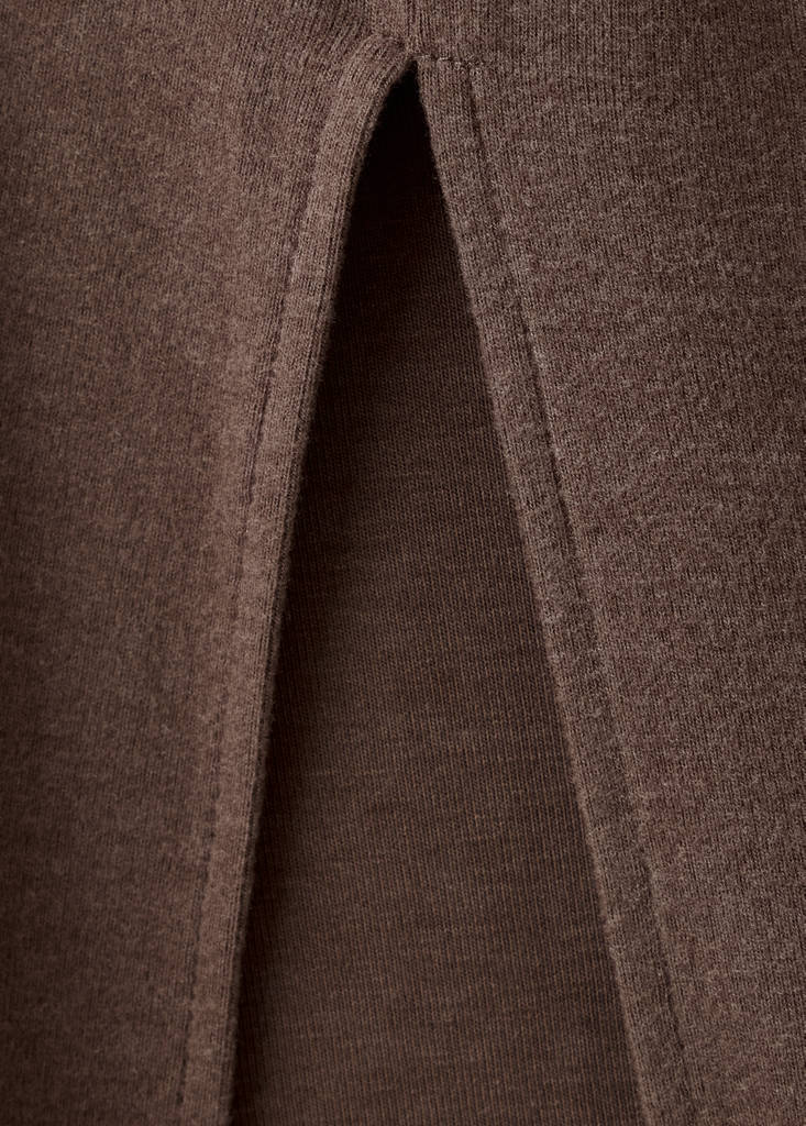 Ruched side knitted dress — Light/Pastel Brown