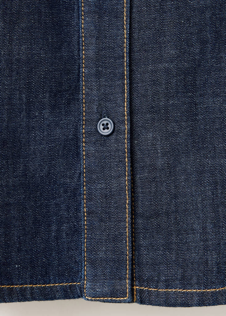 Denim shirt with scarf neckline - thumbnail 7