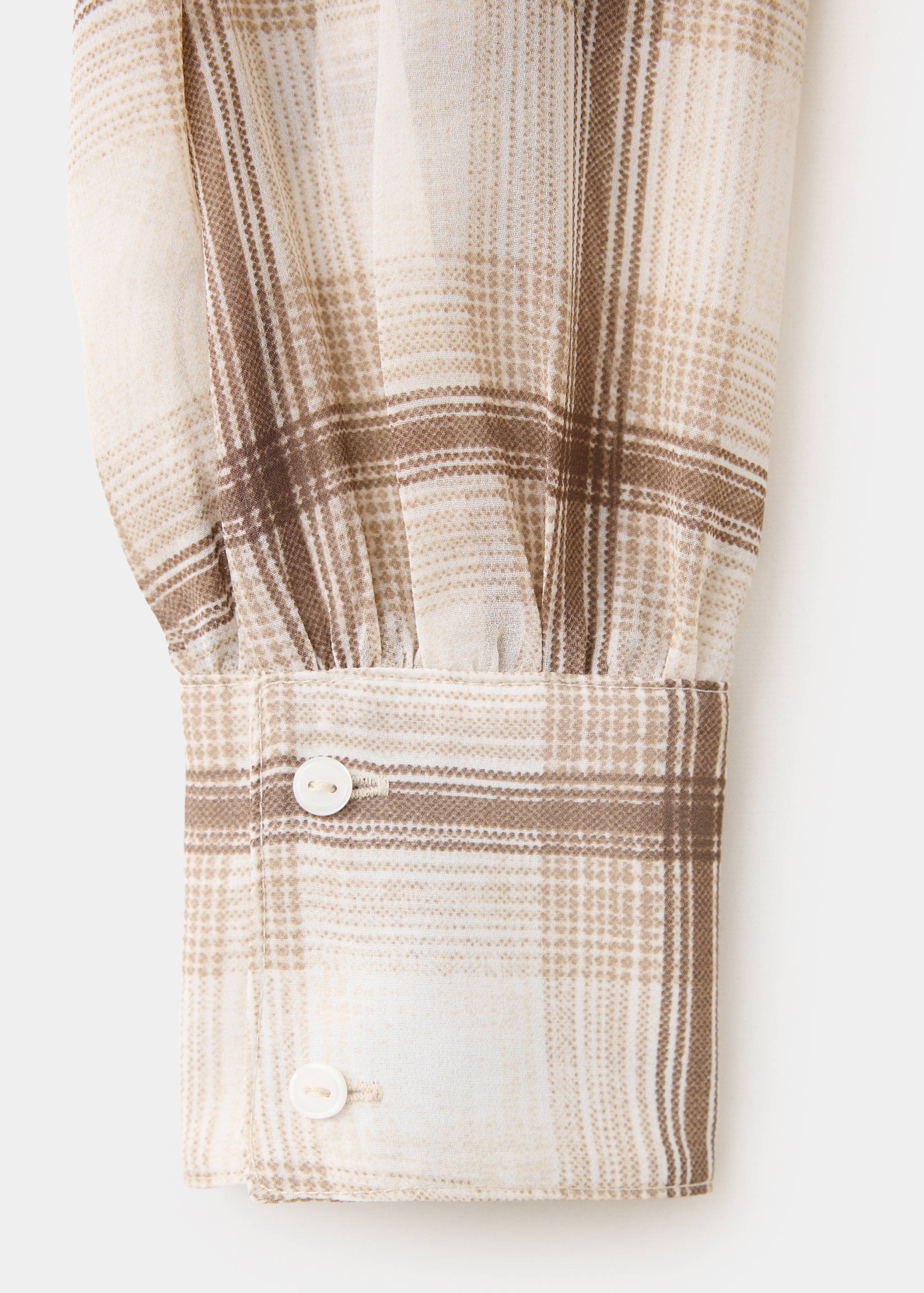Checked shirt with band collar - Details of the article 0