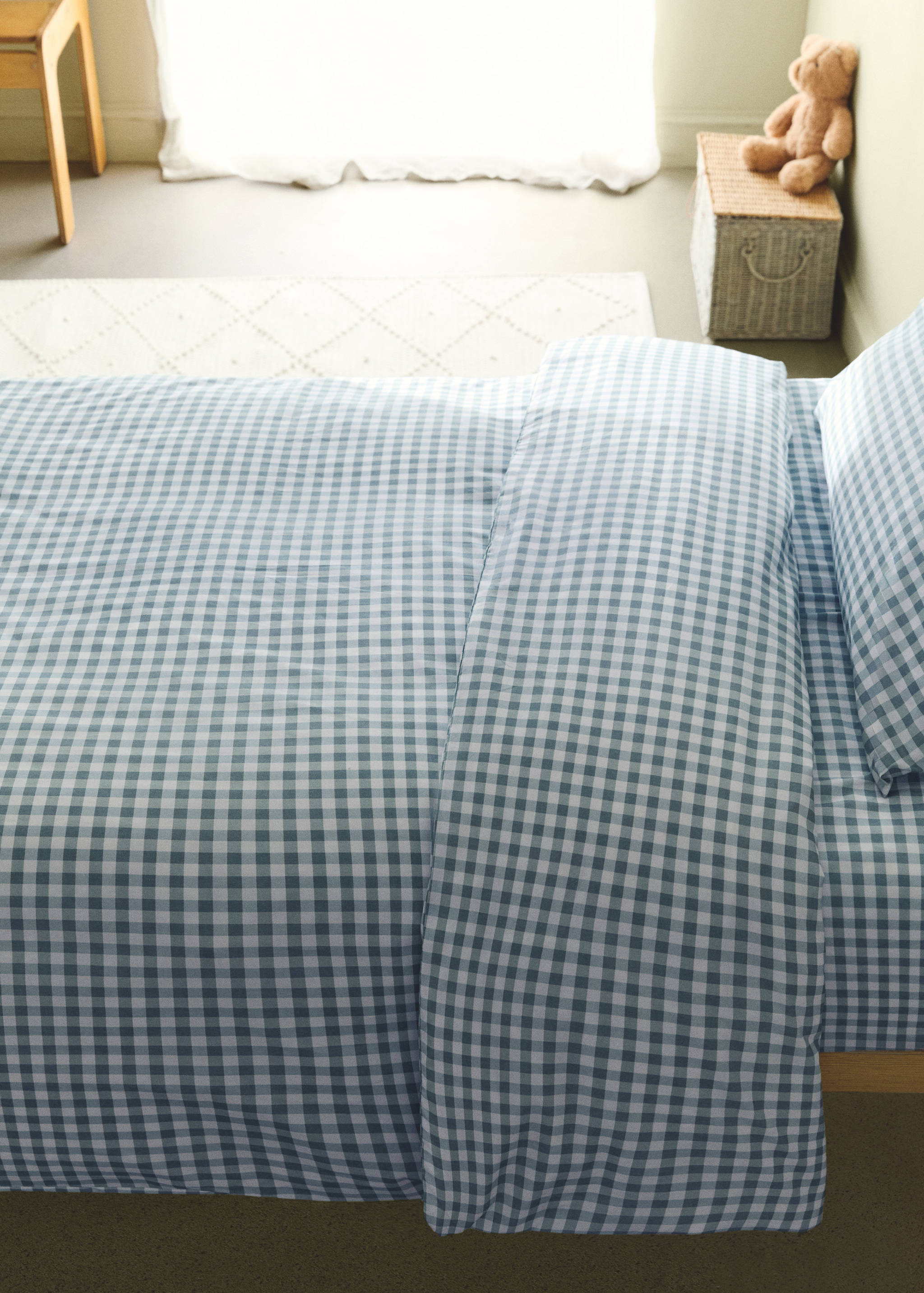 Funda nórdica algodón cuadros vichy Cama 90 cm - Plano general