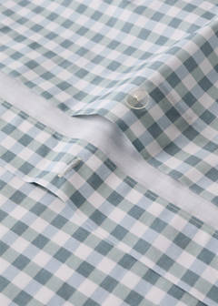 Vichy check cotton duvet cover 90 cm Single bed — Mint Green 3