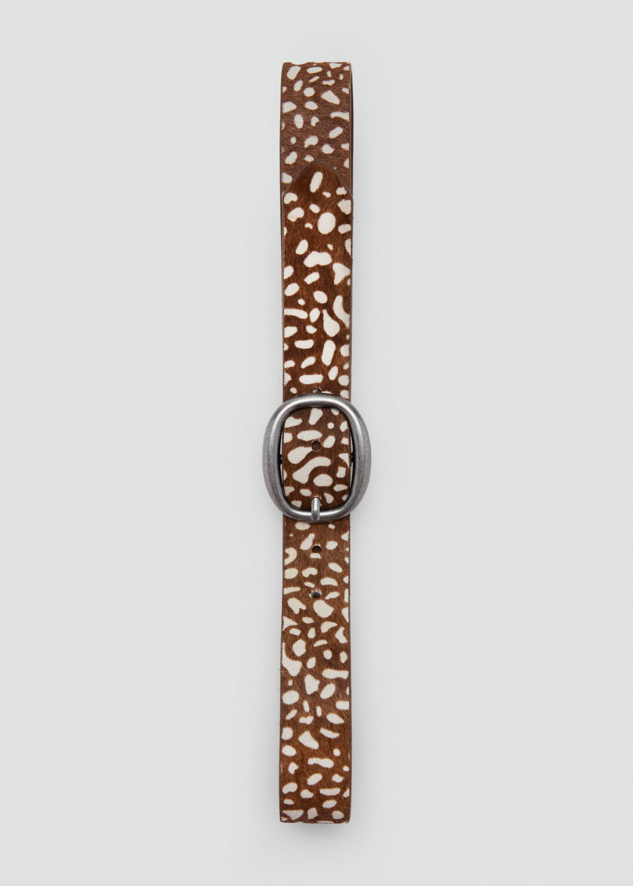 Animal print leather belt - Details of the article 1