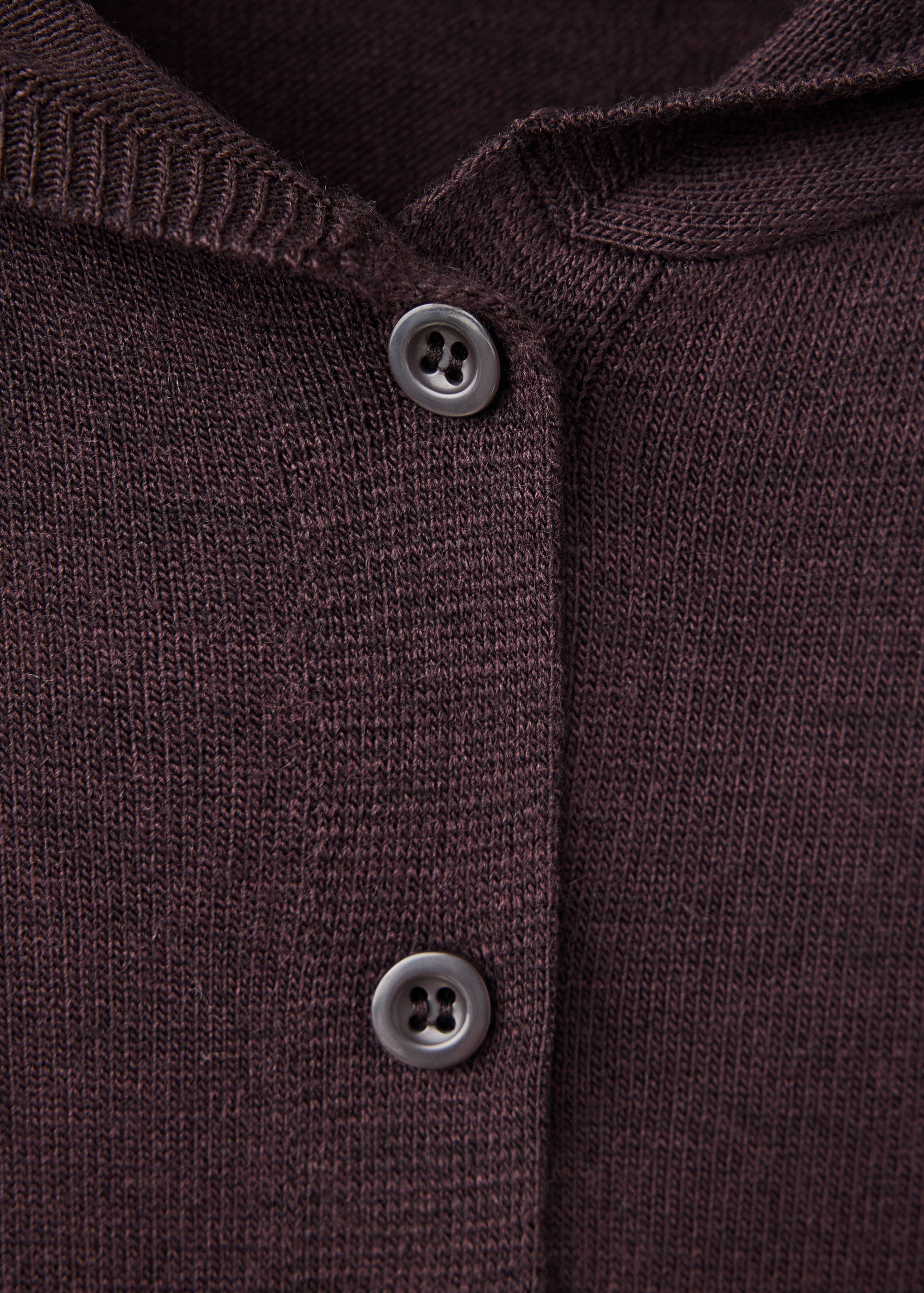 Fine-knit hooded cardigan - Details of the article 8