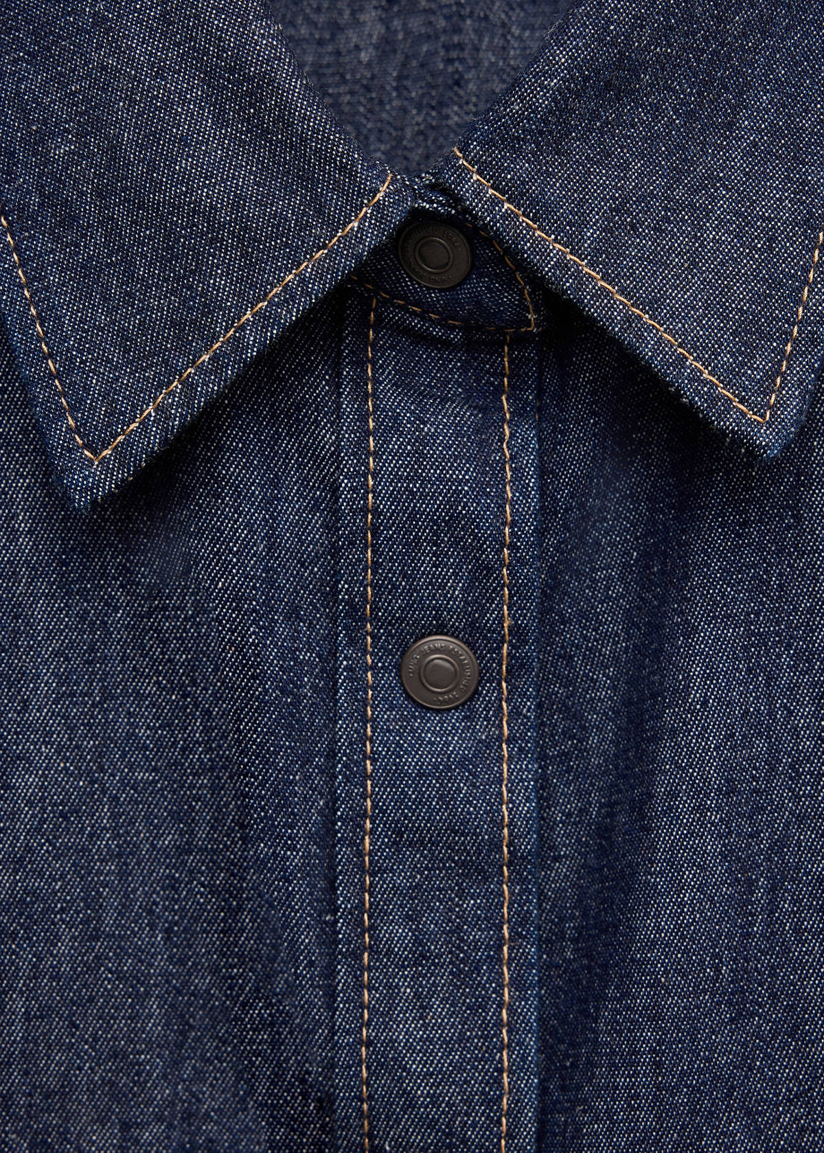 Denim shirt with flap pockets — Open Blue