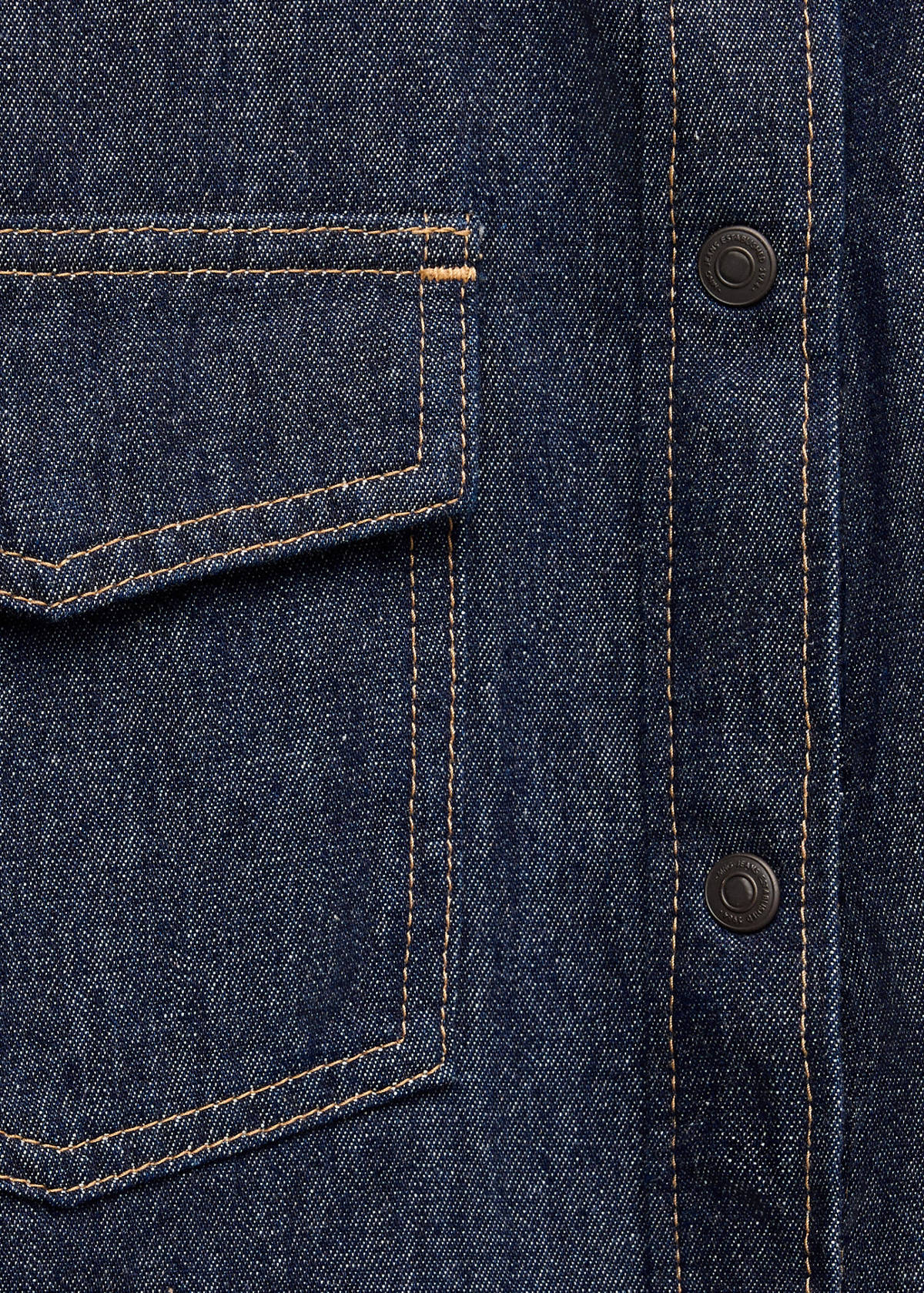 Denim shirt with flap pockets — Open Blue