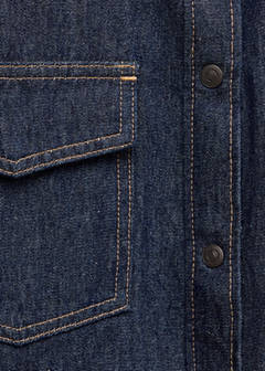 Denim shirt with flap pockets — Open Blue 9