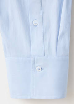 Oversized funnel-neck shirt — Blue 8