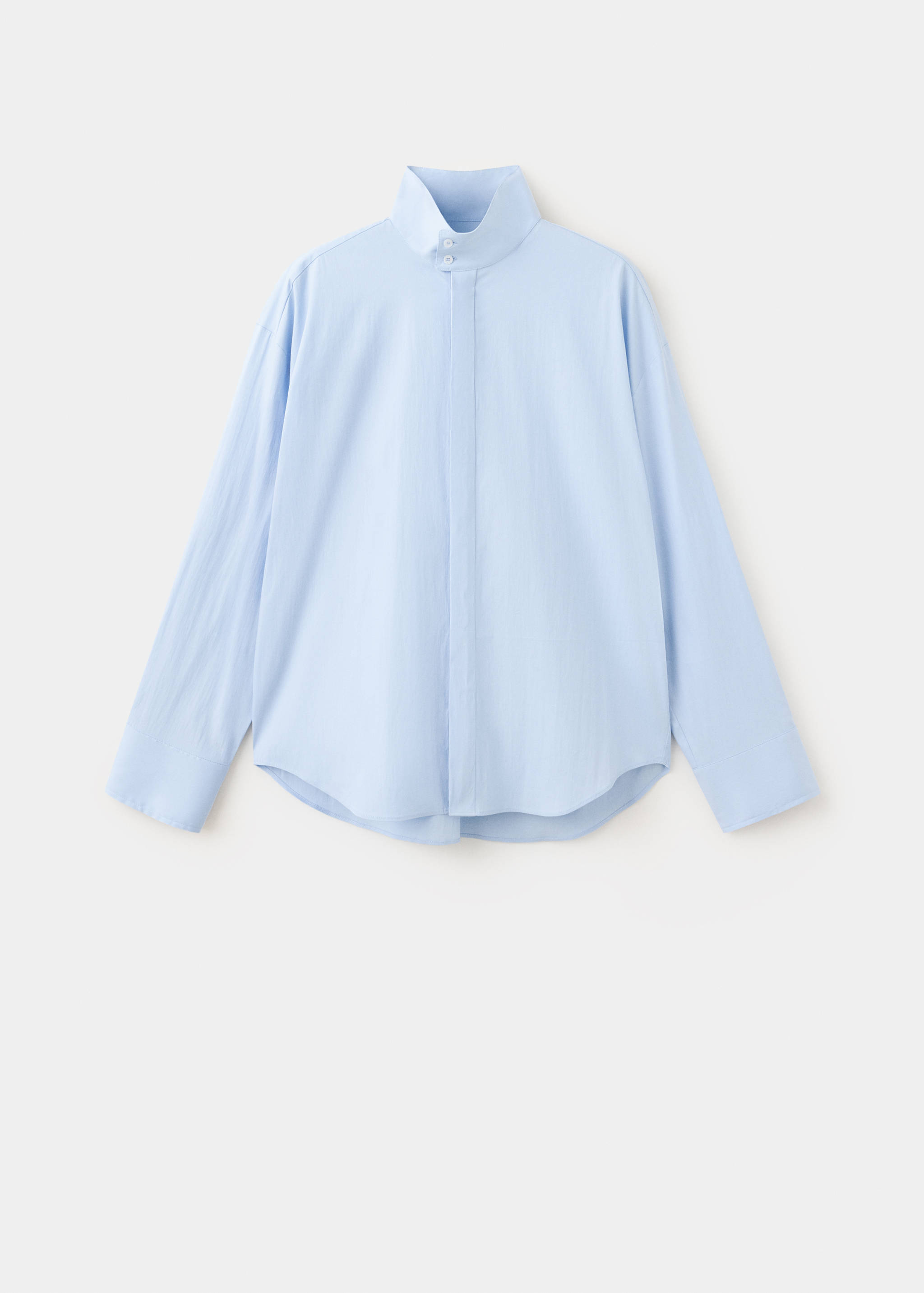 Oversized funnel-neck shirt - Article without model