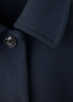 Wool-blend coat with button fastening — Navy 7