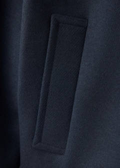 Wool-blend coat with button fastening — Navy 8