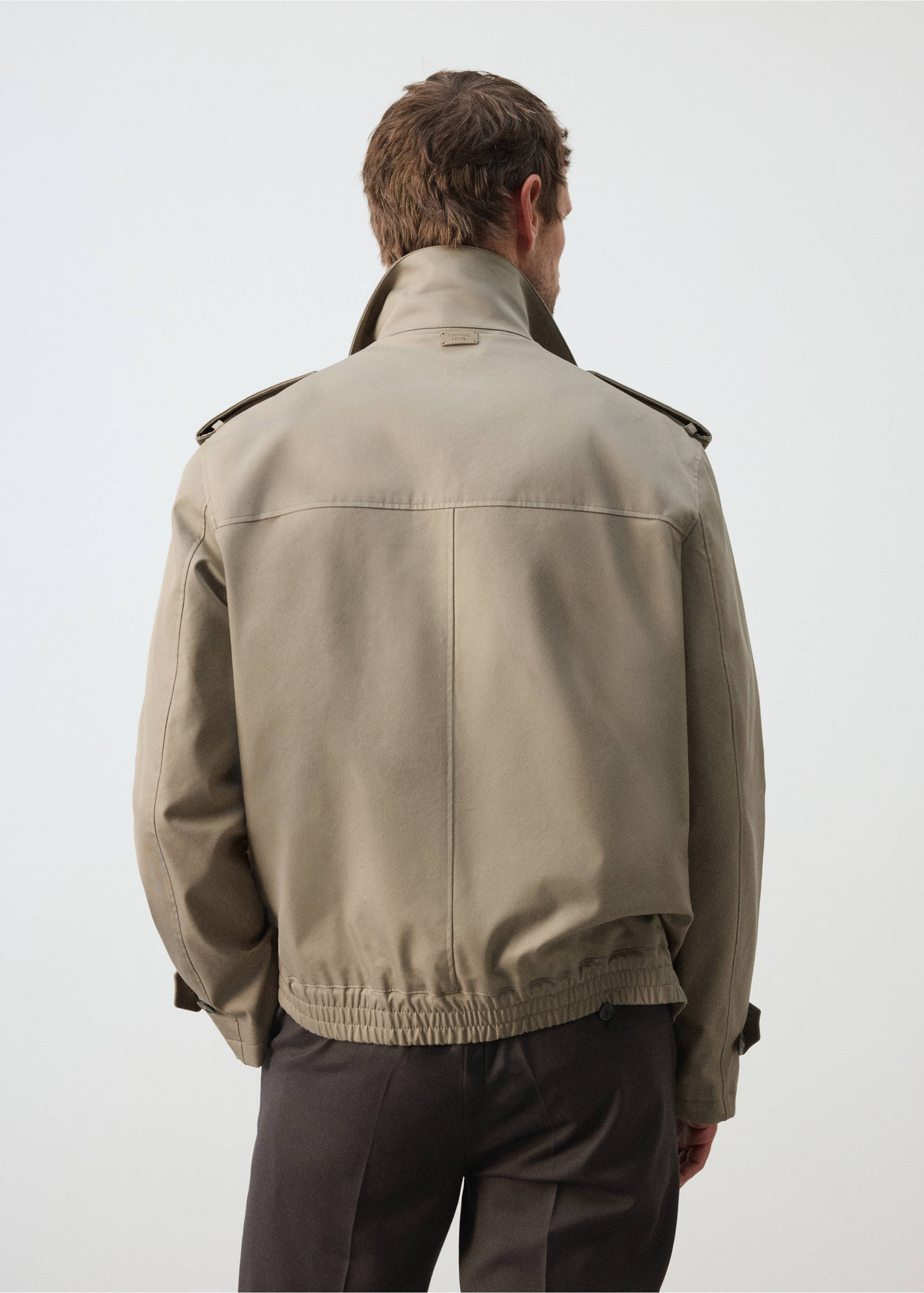 100% cotton water repellent jacket - Reverse of the article, Medium Brown. Ref: 37085974-00.