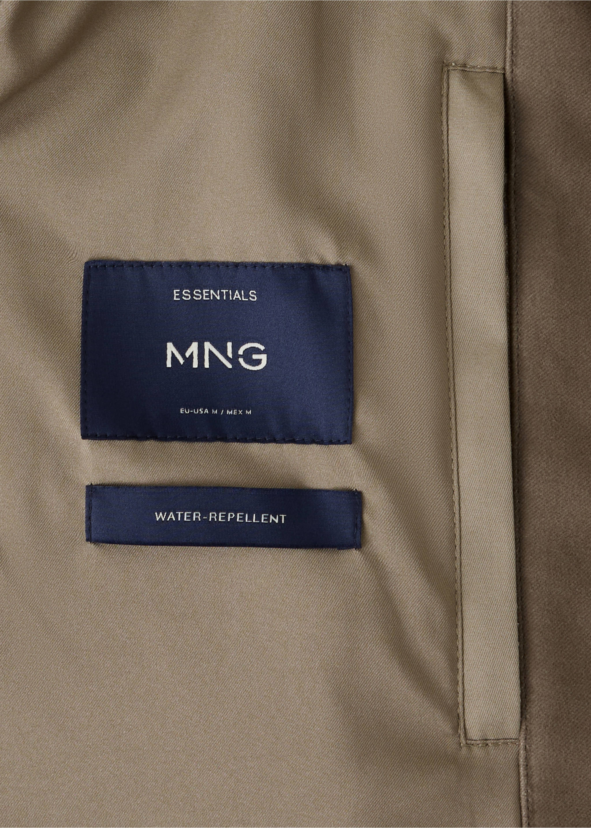 100% cotton water repellent jacket - Details of the article 0, Medium Brown. Ref: 37085974-00.
