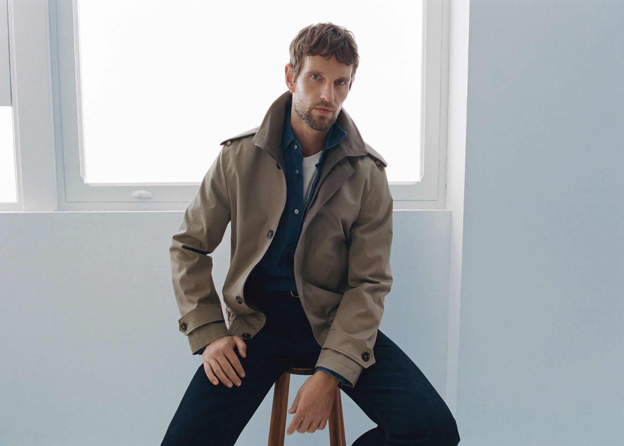 100% cotton water repellent jacket - Panoramic plane