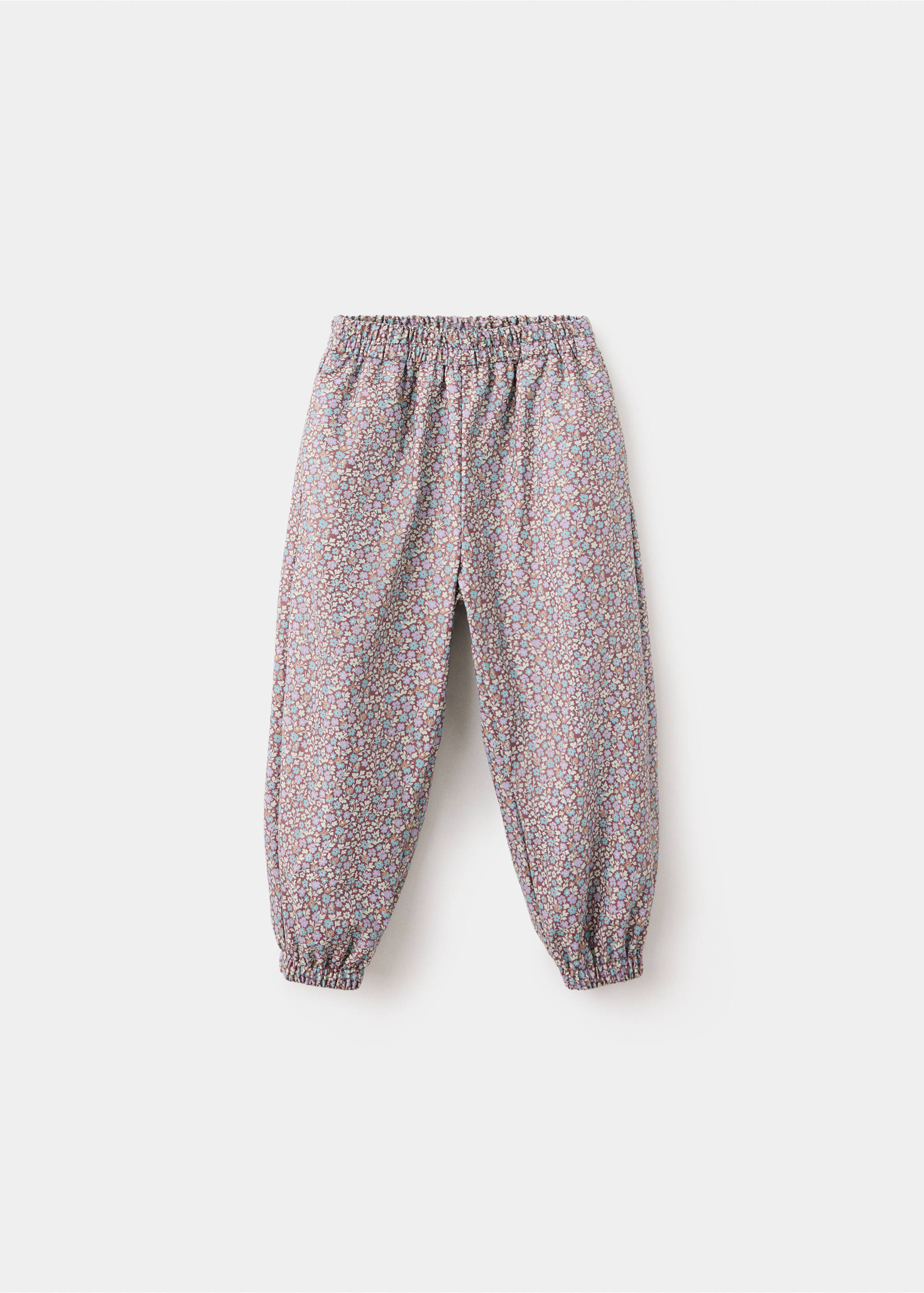 Floral print harem trousers - Article without model, Lavender. Ref: 37085975-00.