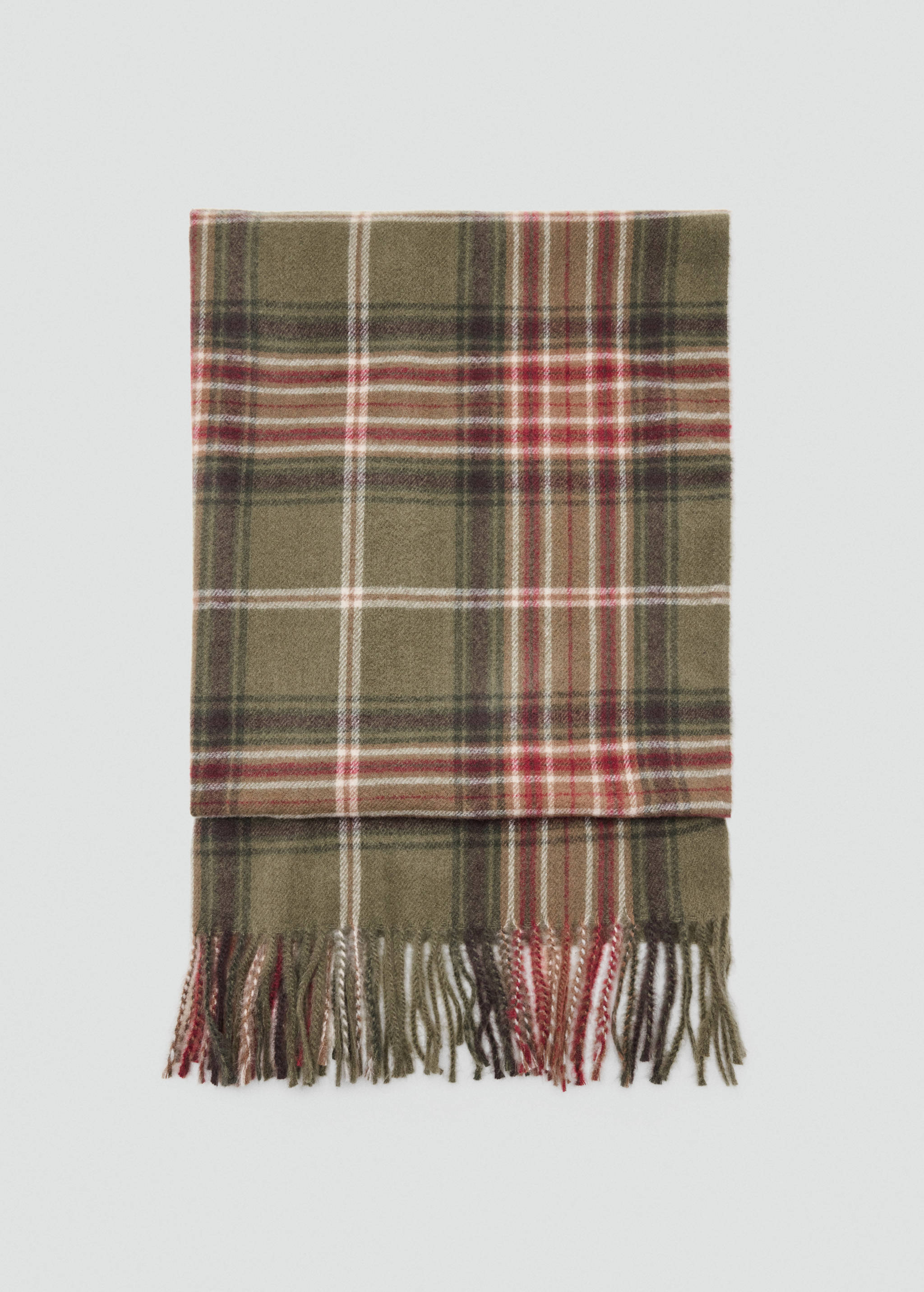 Fringed check scarf - Article without model