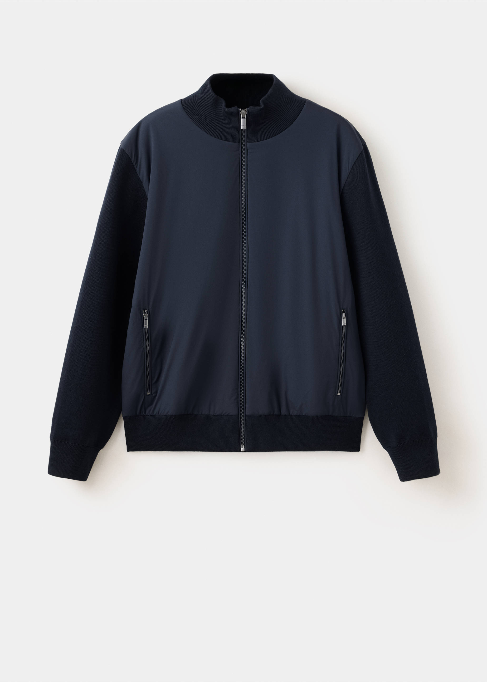 Cotton-blend bomber jacket - Article without model, Navy. Ref: 37085980-00.
