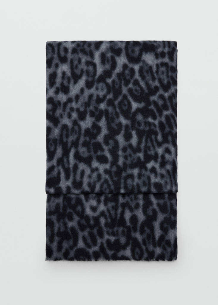 Szalik animal print szary - Kobieta - Rozmiar uniwersalny - MANGO