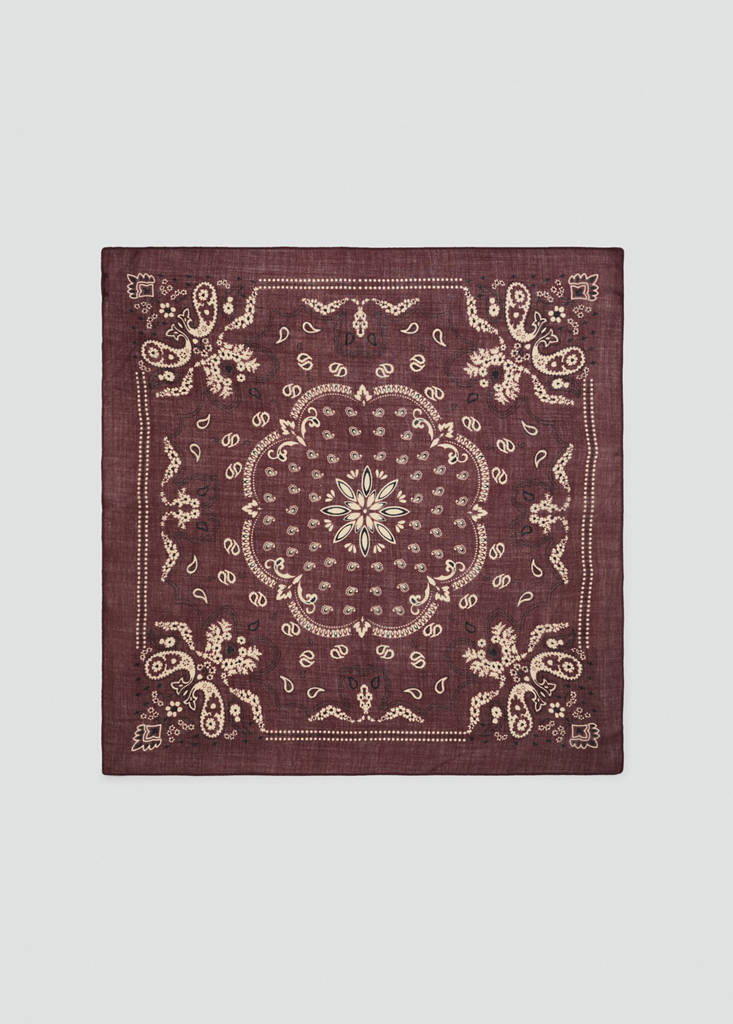 Paisley print scarf — Chocolate