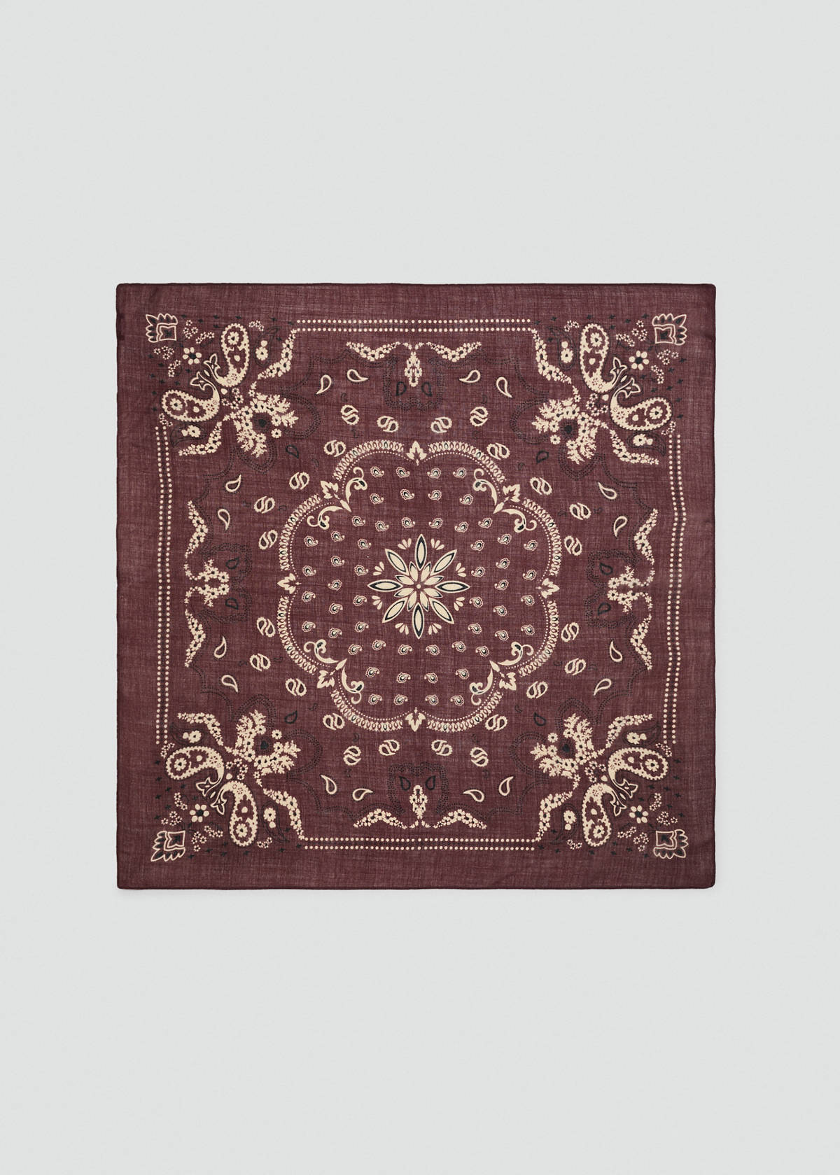 Paisley print scarf — Chocolate