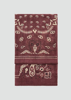 Paisley print scarf — Chocolate 1