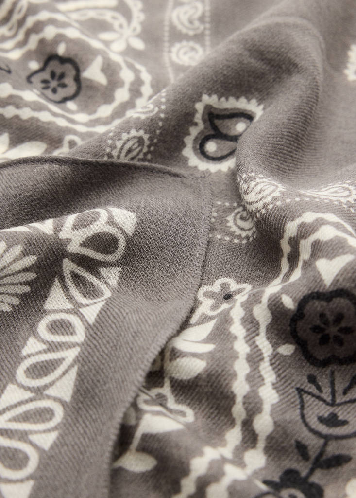 Paisley print scarf — Grey