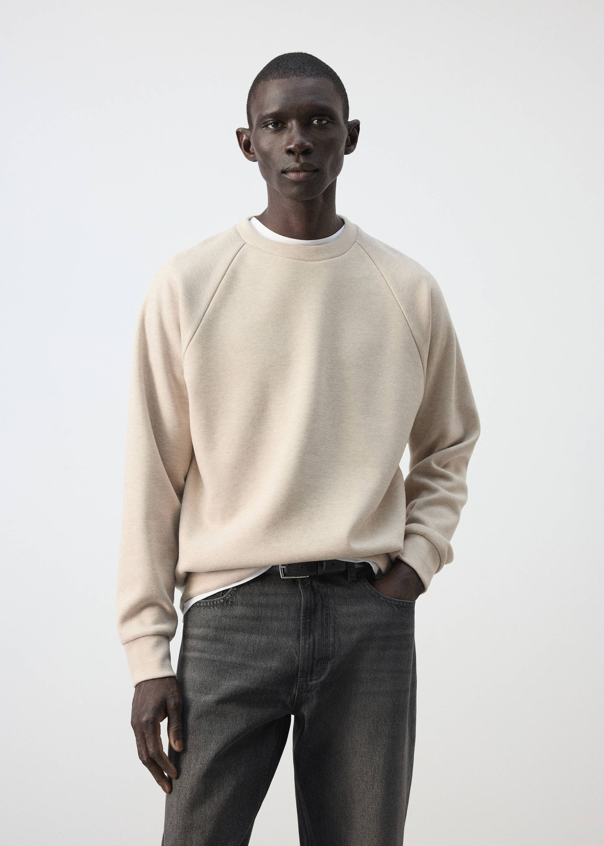 Brushed-effect sweatshirt - Medium plane