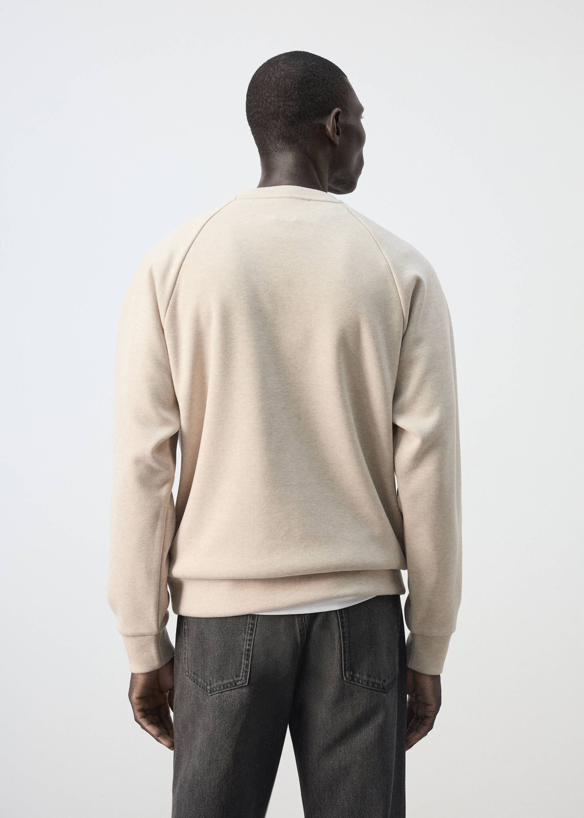 Brushed-effect sweatshirt - Reverse of the article