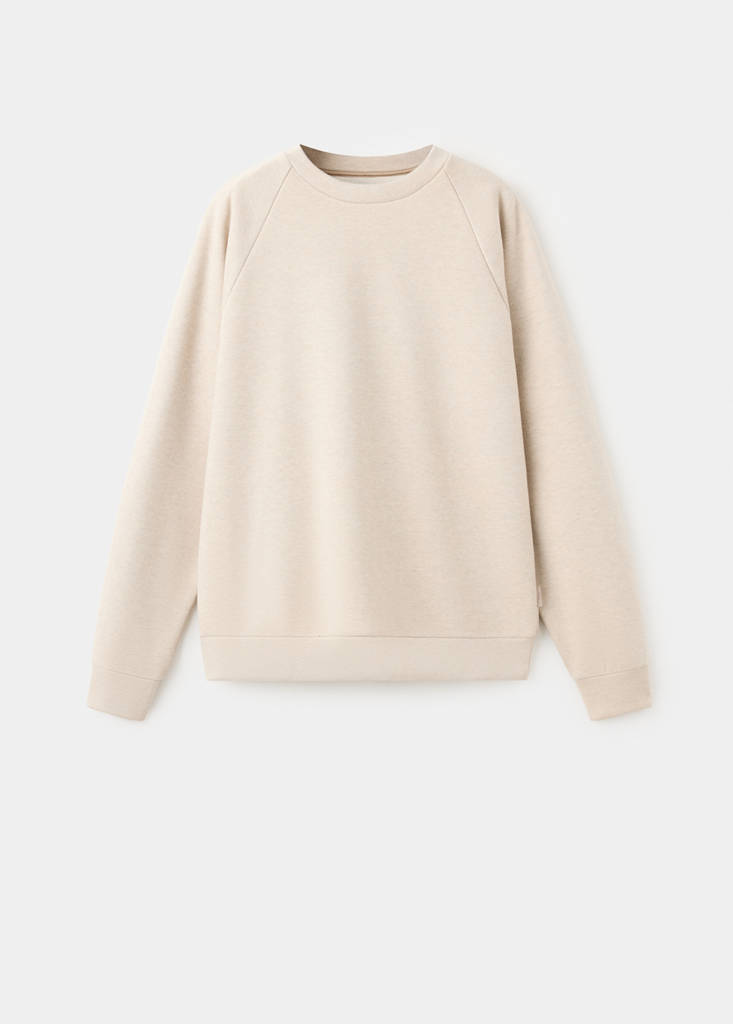 Bluza z czesanej tkaniny brązowy - Mężczyzna - M - MANGO MAN
