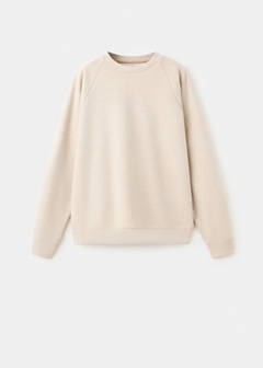 Brushed-effect sweatshirt — Beige 1