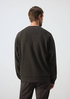 Brushed-effect sweatshirt — Brown 3