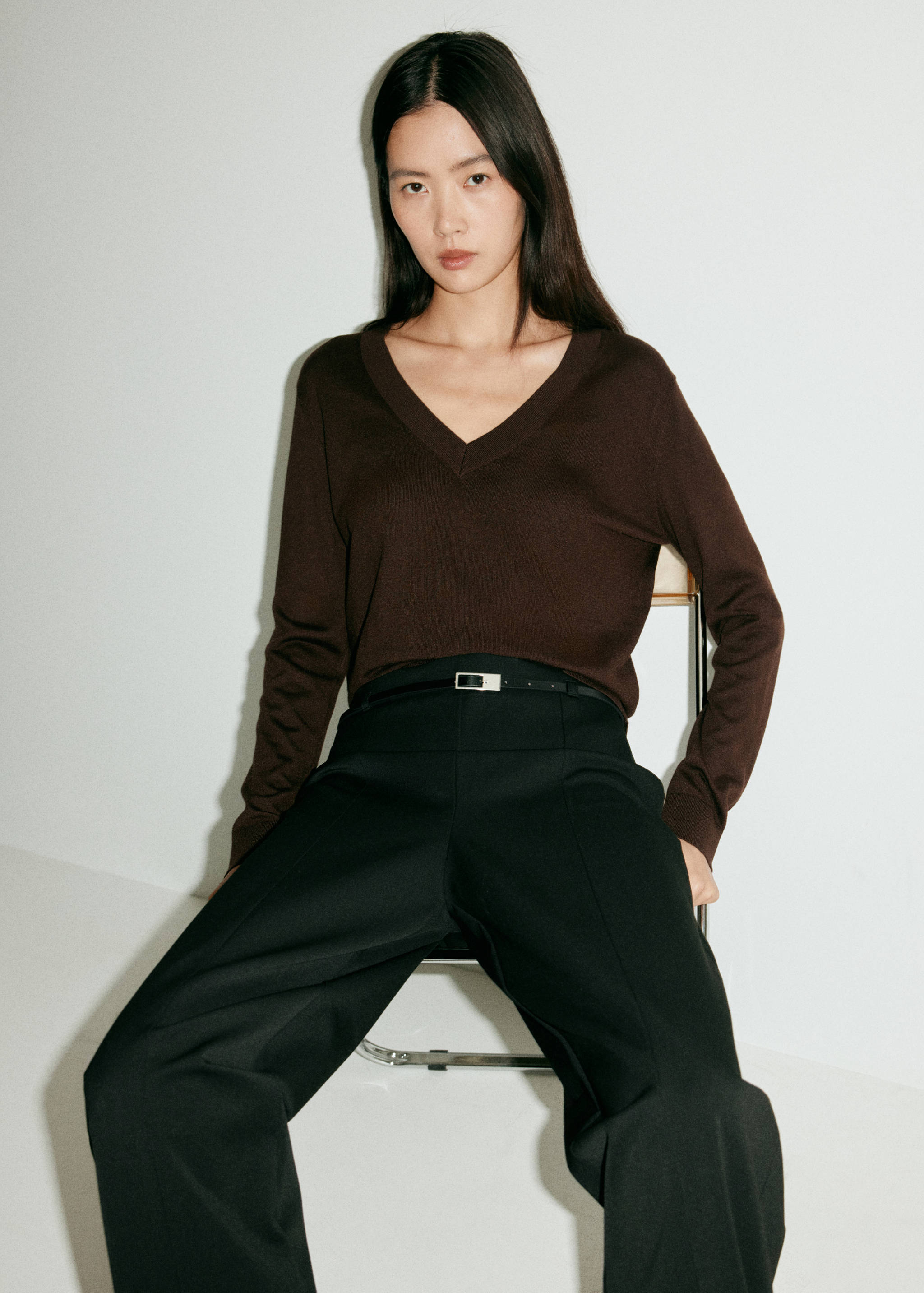 Balloon trousers with buckle belt - Details of the article 1