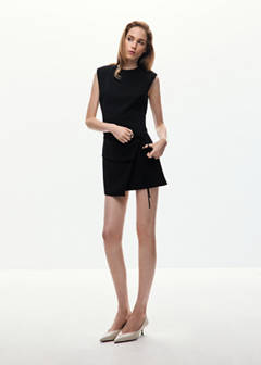 Wrap dress with side tie detail — Black 2