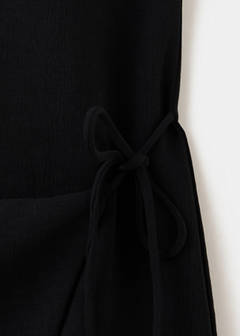 Wrap dress with side tie detail — Black 5