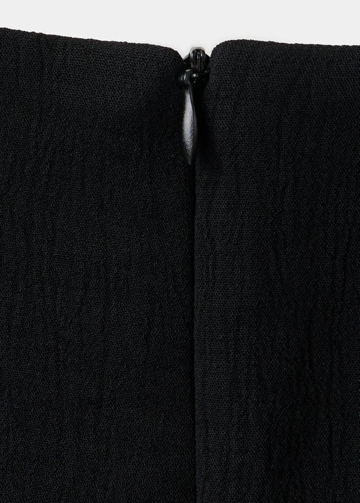 Wrap dress with side tie — Black
