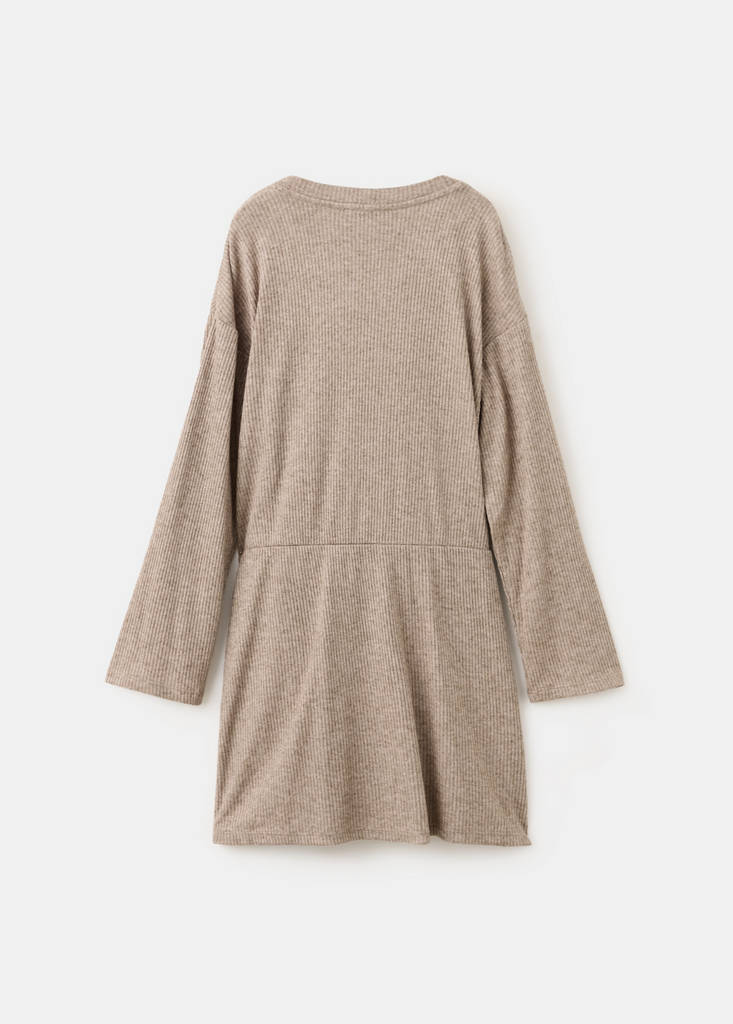 Ribbed dress with bow detail