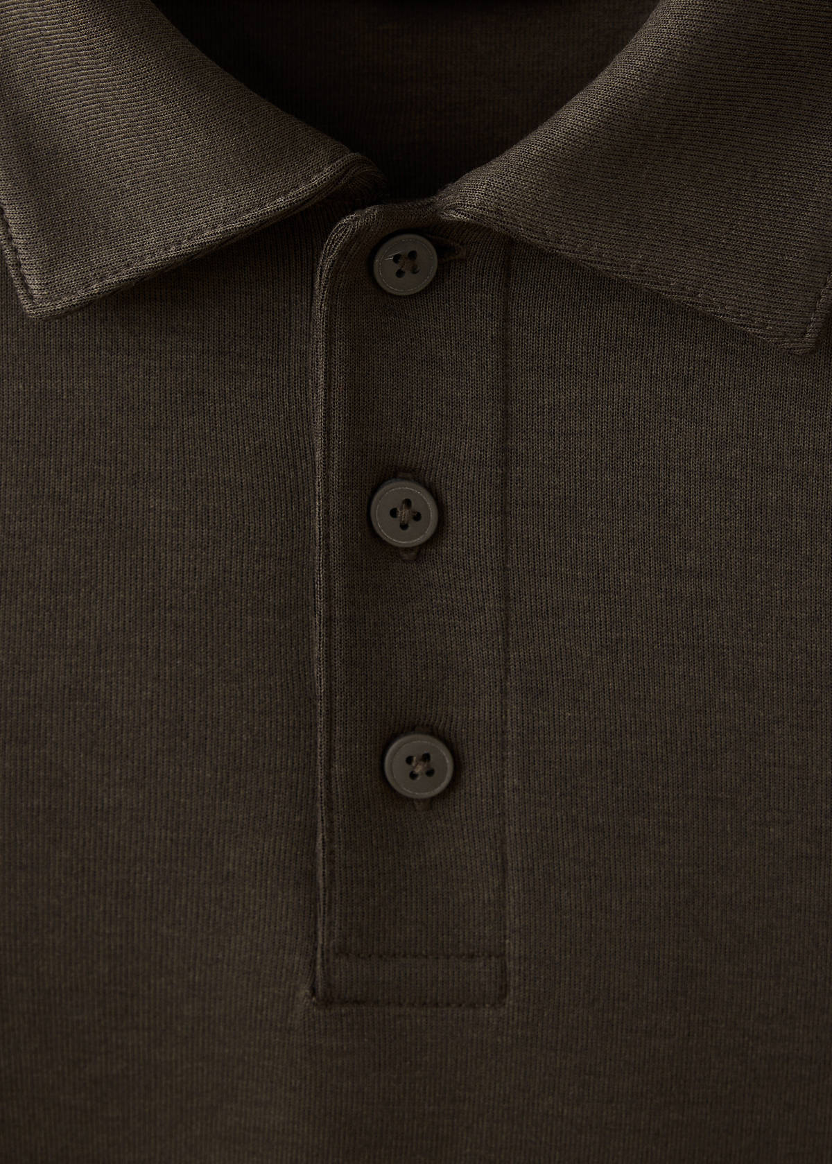 Regular fit polo-neck sweatshirt — Brown