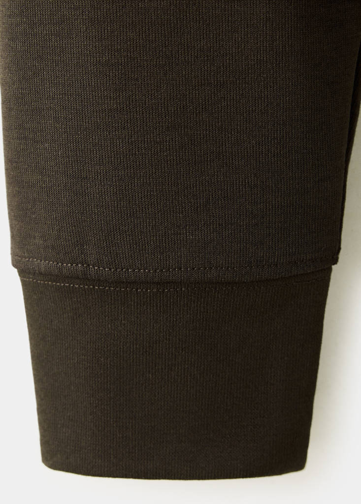 Regular fit polo-neck sweatshirt — Brown