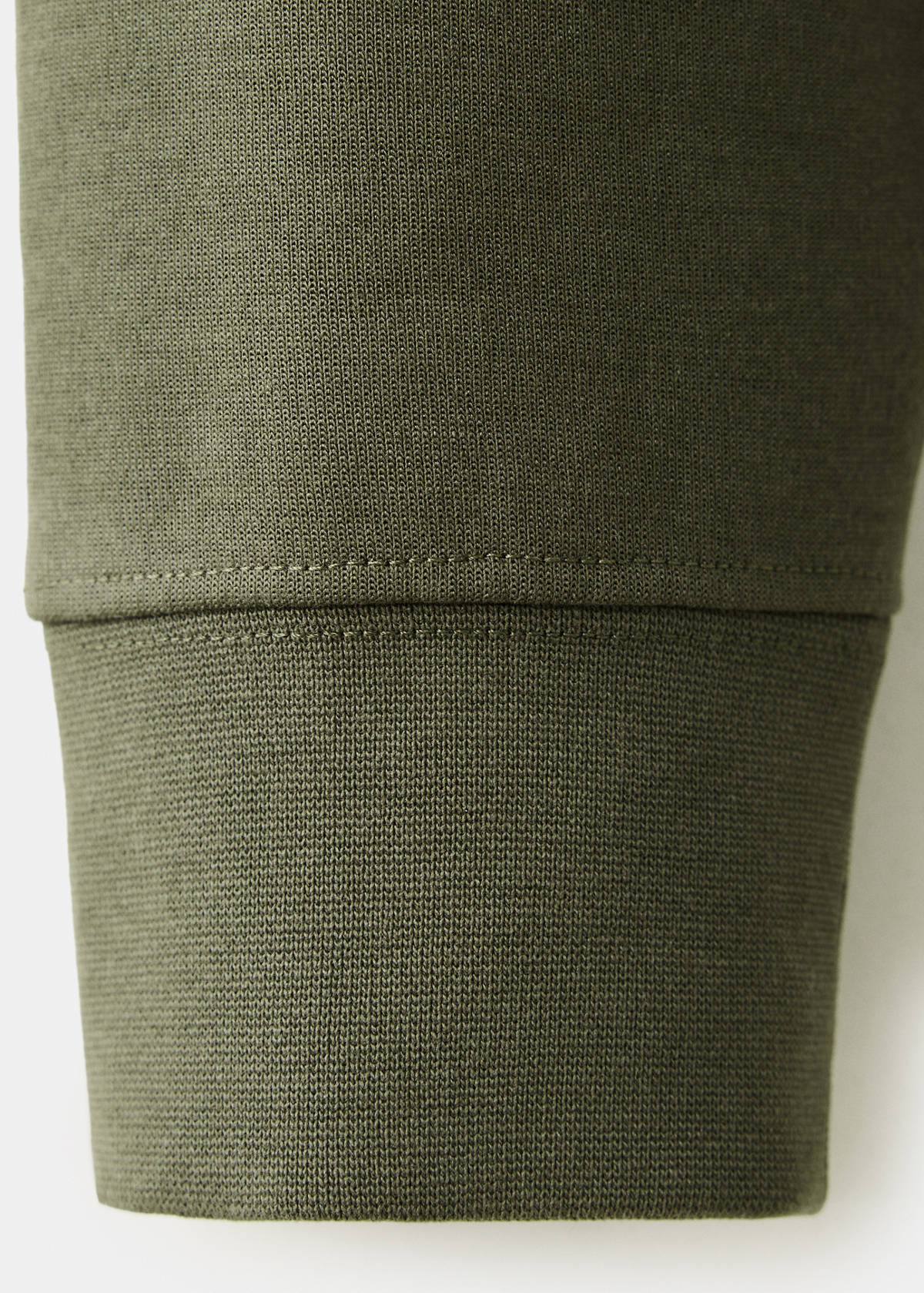 Regular fit polo-neck sweatshirt — Khaki