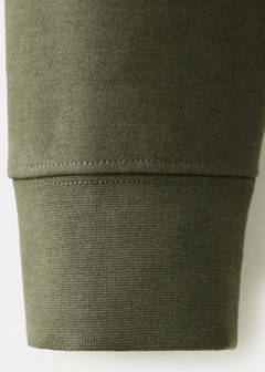 Regular fit polo-neck sweatshirt — Khaki 8