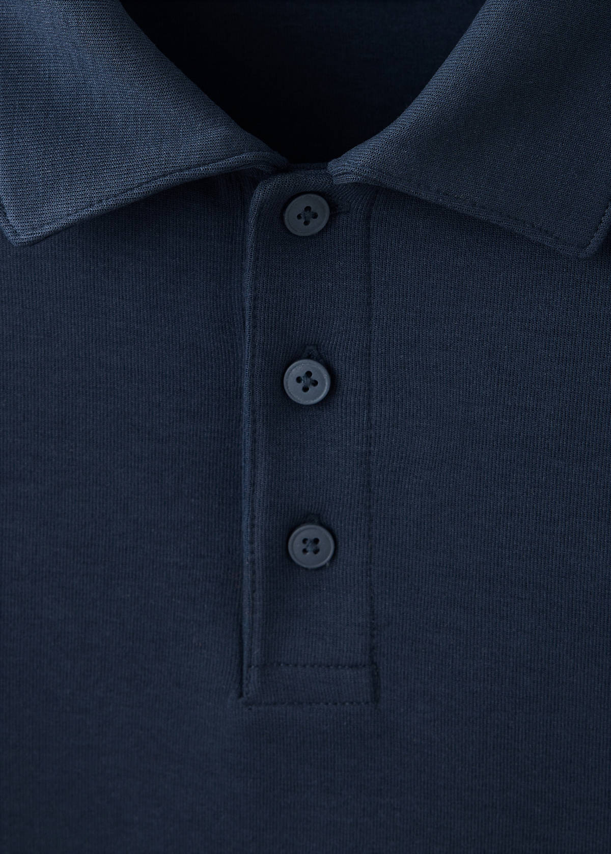 Regular fit polo-neck sweatshirt — Night Blue