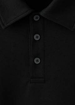 Regular fit polo-neck sweatshirt — Black 7