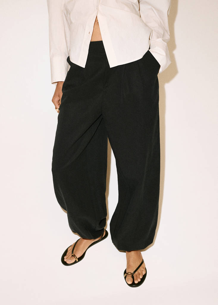 Lyocell harem trousers — Black