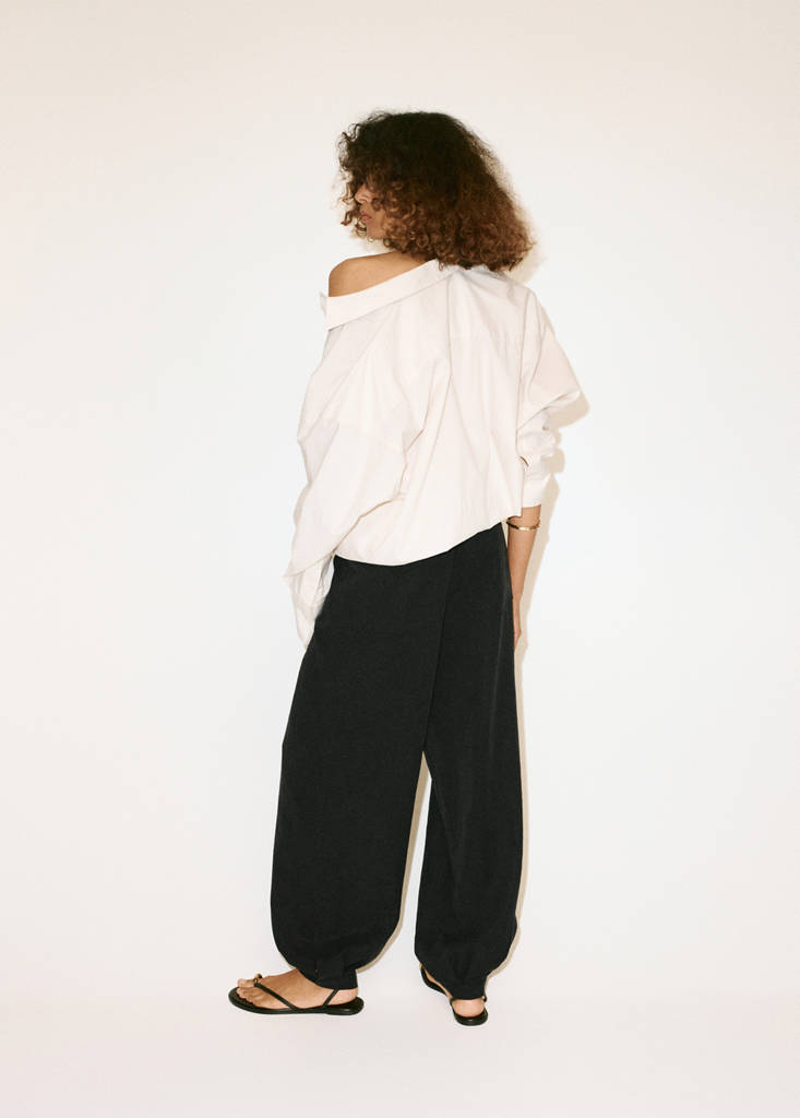 Lyocell harem trousers — Black