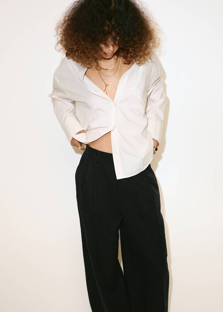 Lyocell harem trousers — Black