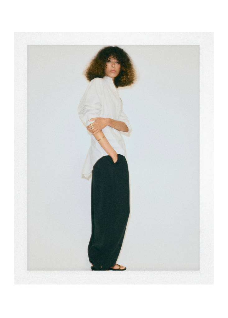 Lyocell harem trousers — Black