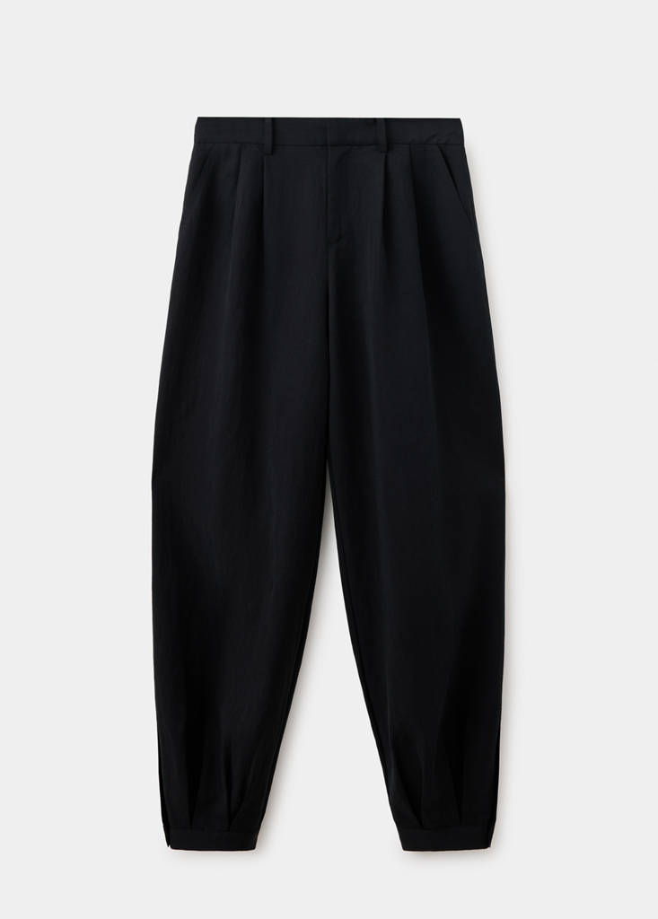 Lyocell harem trousers — Black