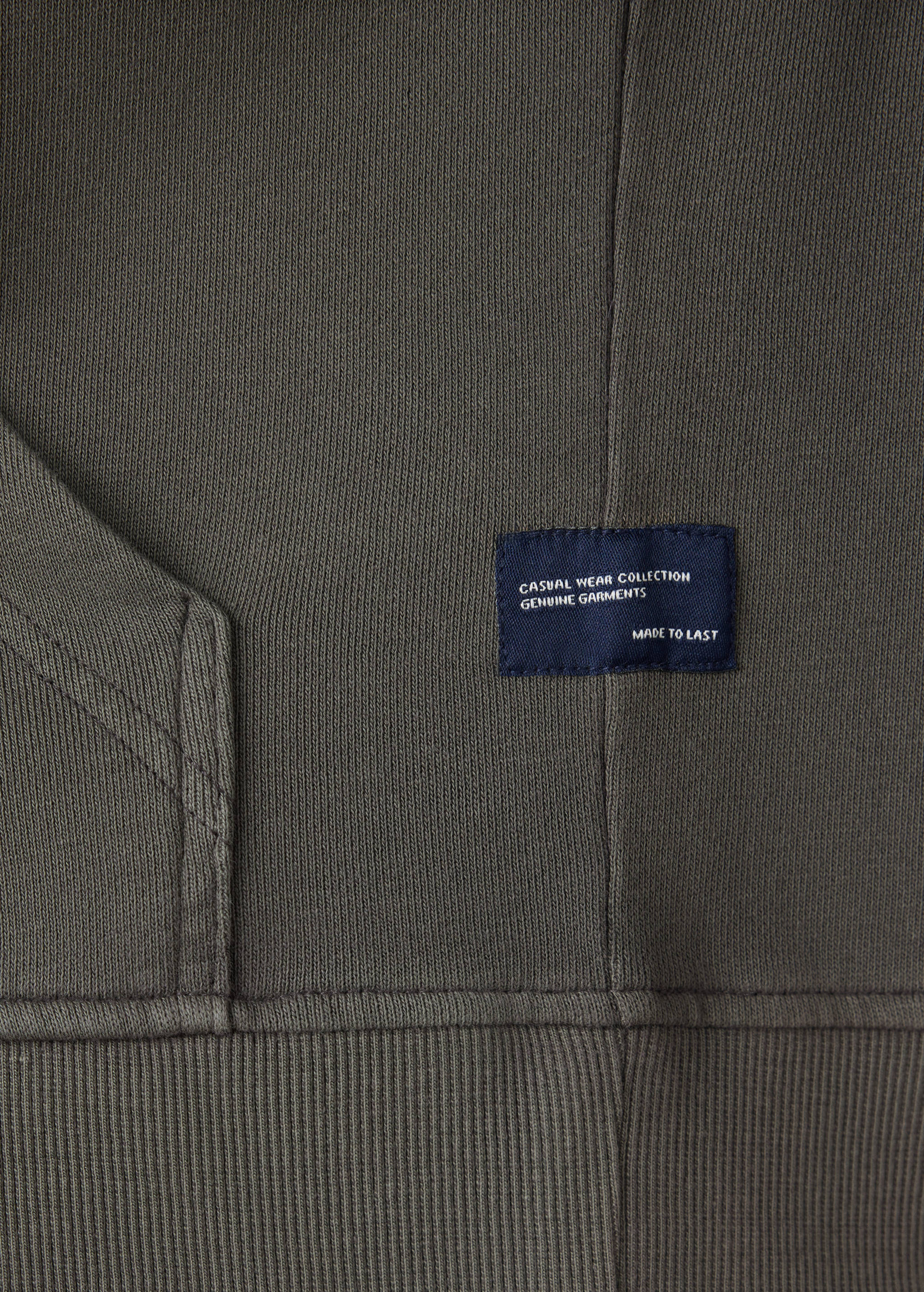 Sweat à capuche en coton effet délavé - Détail de l'article 8