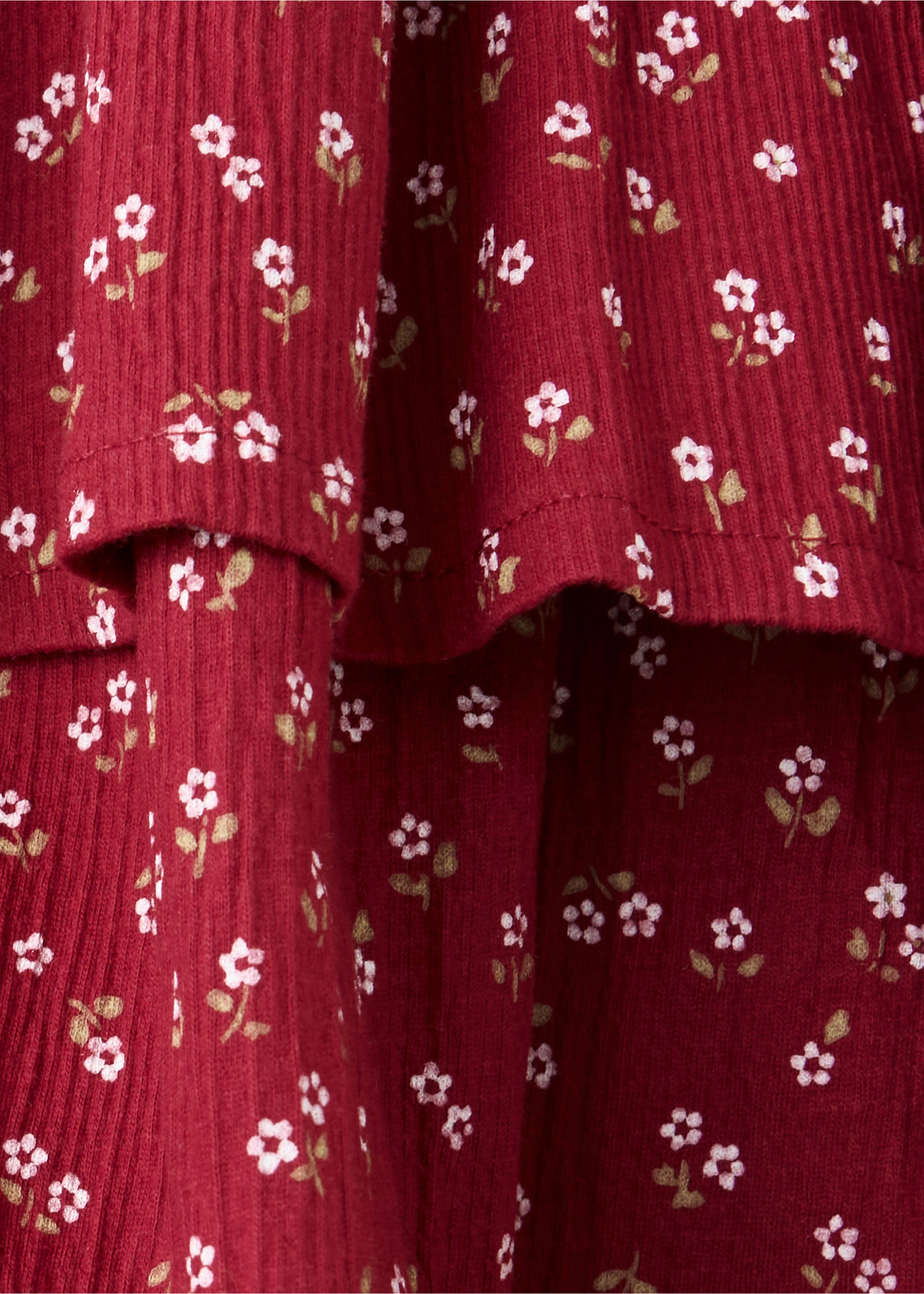 Printed skirt with ruffles - Details of the article 0, Cherry. Ref: 37086002-00.