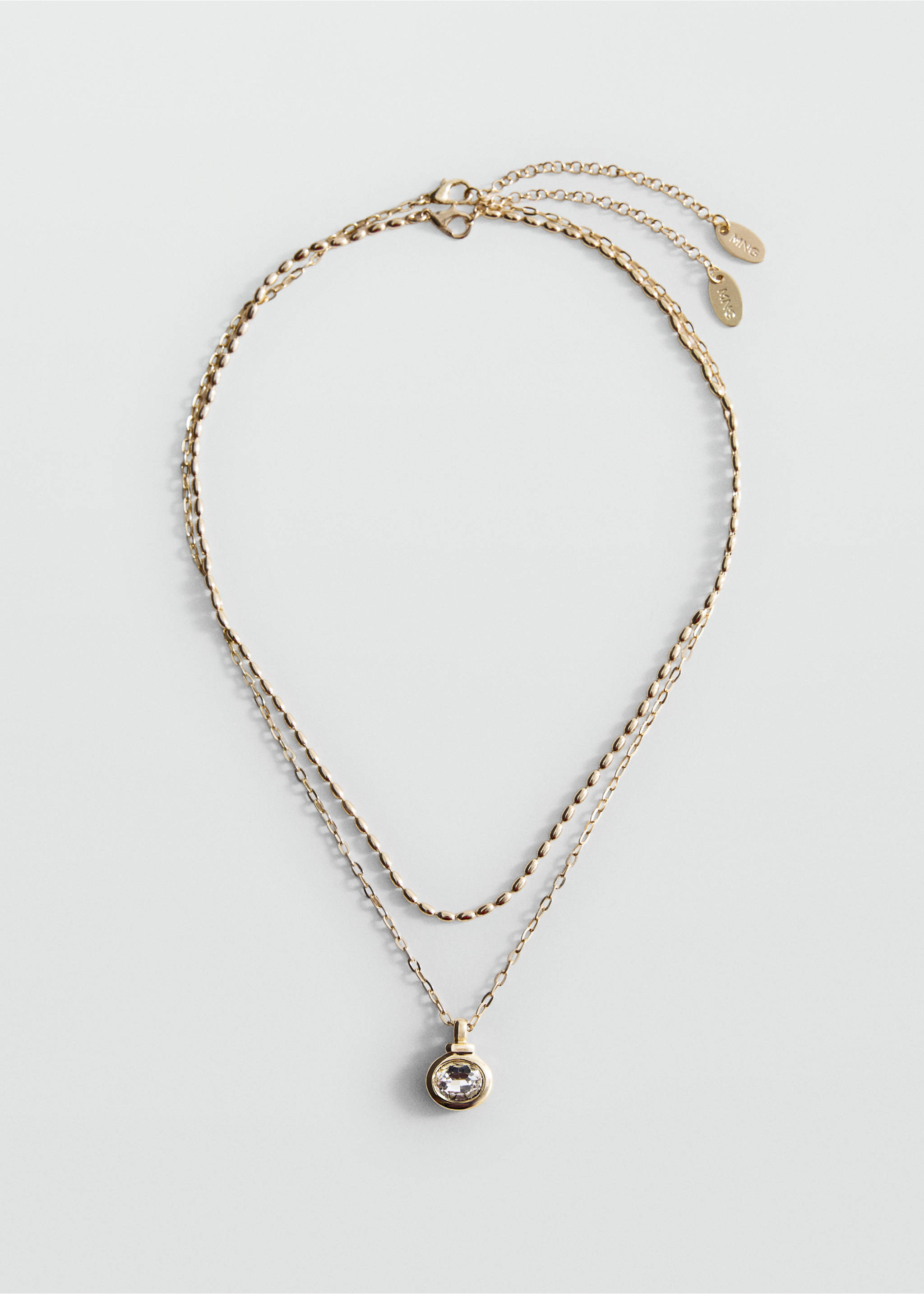 Mixed double necklace - Article without model, Gold. Ref: 37086003-00.
